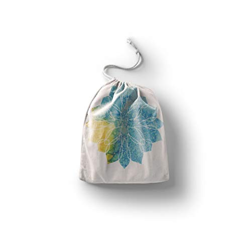 Bonamaison Torba na produkty bawełniane z nadrukiem ze sznurkiem, torba na zakupy wielokrotnego użytku, biodegradowalne torby ekologiczne, torba podróżna, saszetka, torba na zakupy, przyjazna dla