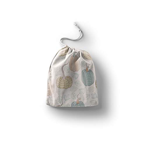 Bonamaison Torba na produkty bawełniane z nadrukiem ze sznurkiem, torba na zakupy wielokrotnego użytku, biodegradowalne torby ekologiczne, torba podróżna, saszetka, torba na zakupy, przyjazna dla