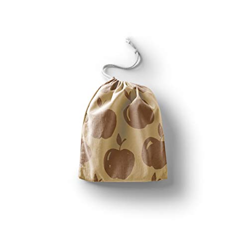 Bonamaison Torba na produkty bawełniane z nadrukiem ze sznurkiem, torba na zakupy wielokrotnego użytku, biodegradowalne torby ekologiczne, torba podróżna, saszetka, torba na zakupy, przyjazna dla