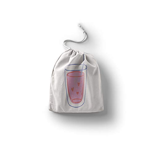 Bonamaison Torba na produkty bawełniane z nadrukiem ze sznurkiem, torba na zakupy wielokrotnego użytku, biodegradowalne torby ekologiczne, torba podróżna, saszetka, torba na zakupy, przyjazna dla