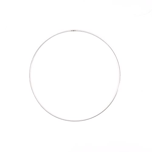 Vaessen Creative Metalowy pierścień do prac ręcznych, Ø 15 cm, grubość 3 mm, łapacz snów, girlanda na ścianę, szydełko, dekoracje w stylu boho, na wesele i wiele więcej