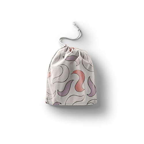 Bonamaison Torba na produkty bawełniane z nadrukiem ze sznurkiem, torba na zakupy wielokrotnego użytku, biodegradowalne torby ekologiczne, torba podróżna, saszetka, torba na zakupy, przyjazna dla