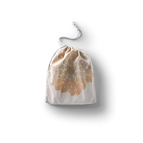 Bonamaison Torba na produkty bawełniane z nadrukiem ze sznurkiem, torba na zakupy wielokrotnego użytku, biodegradowalne torby ekologiczne, torba podróżna, saszetka, torba na zakupy, przyjazna dla