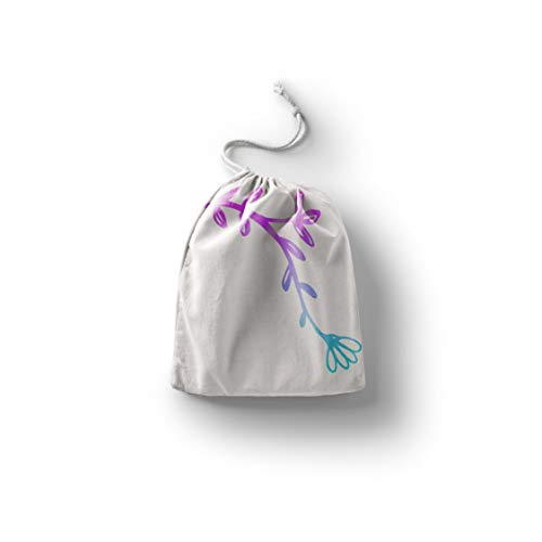 Bonamaison Torba na produkty bawełniane z nadrukiem ze sznurkiem, torba na zakupy wielokrotnego użytku, biodegradowalne torby ekologiczne, torba podróżna, saszetka, torba na zakupy, przyjazna dla