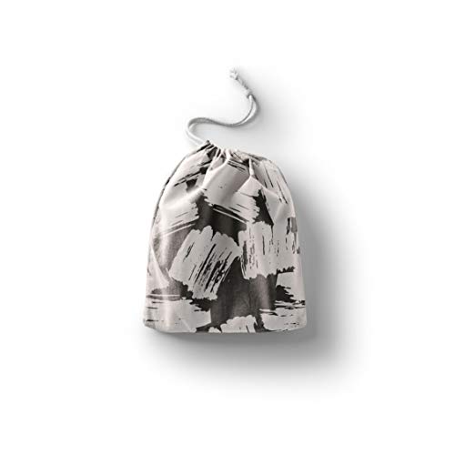 Bonamaison Torba na produkty bawełniane z nadrukiem ze sznurkiem, torba na zakupy wielokrotnego użytku, biodegradowalne torby ekologiczne, torba podróżna, saszetka, torba na zakupy, przyjazna dla