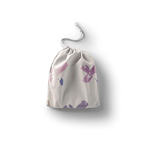 Bonamaison Torba na produkty bawełniane z nadrukiem ze sznurkiem, torba na zakupy wielokrotnego użytku, biodegradowalne torby ekologiczne, torba podróżna, saszetka, torba na zakupy, przyjazna dla