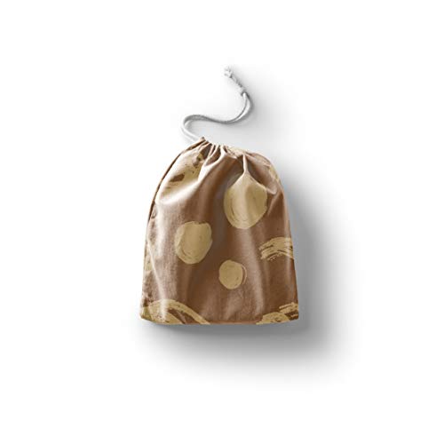 Bonamaison Torba na produkty bawełniane z nadrukiem ze sznurkiem, torba na zakupy wielokrotnego użytku, biodegradowalne torby ekologiczne, torba podróżna, saszetka, torba na zakupy, przyjazna dla