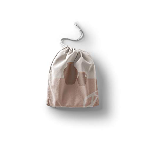 Bonamaison Torba na produkty bawełniane z nadrukiem ze sznurkiem, torba na zakupy wielokrotnego użytku, biodegradowalne torby ekologiczne, torba podróżna, saszetka, torba na zakupy, przyjazna dla