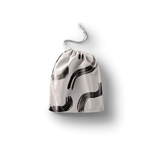 Bonamaison Torba na produkty bawełniane z nadrukiem ze sznurkiem, torba na zakupy wielokrotnego użytku, biodegradowalne torby ekologiczne, torba podróżna, saszetka, torba na zakupy, przyjazna dla
