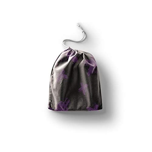 Bonamaison Torba na produkty bawełniane z nadrukiem ze sznurkiem, torba na zakupy wielokrotnego użytku, biodegradowalne torby ekologiczne, torba podróżna, saszetka, torba na zakupy, przyjazna dla