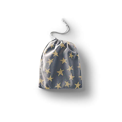 Bonamaison Torba na produkty bawełniane z nadrukiem ze sznurkiem, torba na zakupy wielokrotnego użytku, biodegradowalne torby ekologiczne, torba podróżna, saszetka, torba na zakupy, przyjazna dla