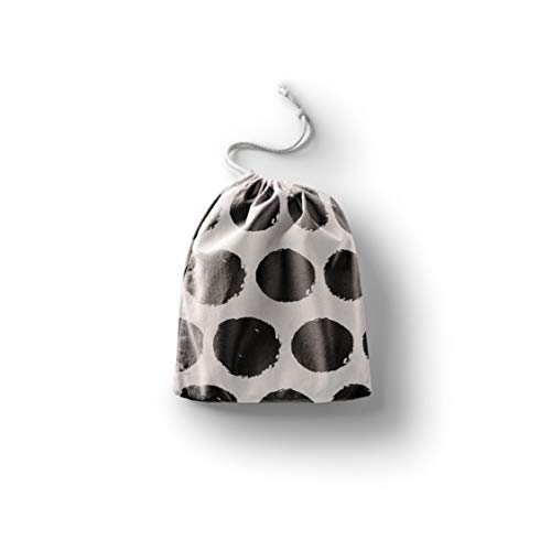 Bonamaison Torba na produkty bawełniane z nadrukiem ze sznurkiem, torba na zakupy wielokrotnego użytku, biodegradowalne torby ekologiczne, torba podróżna, saszetka, torba na zakupy, przyjazna dla