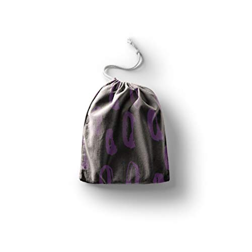 Bonamaison Torba na produkty bawełniane z nadrukiem ze sznurkiem, torba na zakupy wielokrotnego użytku, biodegradowalne torby ekologiczne, torba podróżna, saszetka, torba na zakupy, przyjazna dla