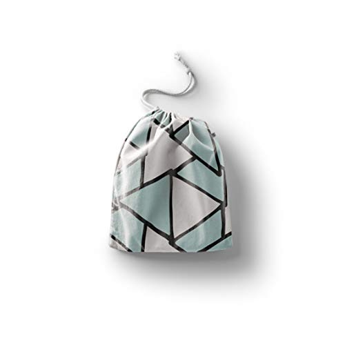 Bonamaison Torba na produkty bawełniane z nadrukiem ze sznurkiem, torba na zakupy wielokrotnego użytku, biodegradowalne torby ekologiczne, torba podróżna, saszetka, torba na zakupy, przyjazna dla