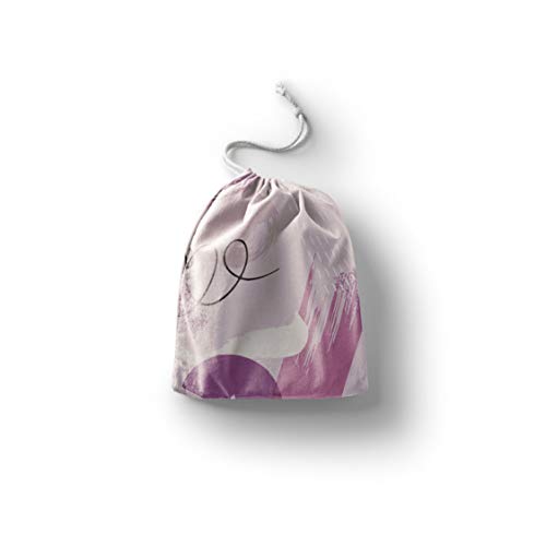 Bonamaison Torba na produkty bawełniane z nadrukiem ze sznurkiem, torba na zakupy wielokrotnego użytku, biodegradowalne torby ekologiczne, torba podróżna, saszetka, torba na zakupy, przyjazna dla