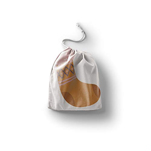 Bonamaison Torba na produkty bawełniane z nadrukiem ze sznurkiem, torba na zakupy wielokrotnego użytku, biodegradowalne torby ekologiczne, torba podróżna, saszetka, torba na zakupy, przyjazna dla