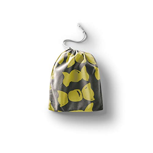 Bonamaison Torba na produkty bawełniane z nadrukiem ze sznurkiem, torba na zakupy wielokrotnego użytku, biodegradowalne torby ekologiczne, torba podróżna, saszetka, torba na zakupy, przyjazna dla