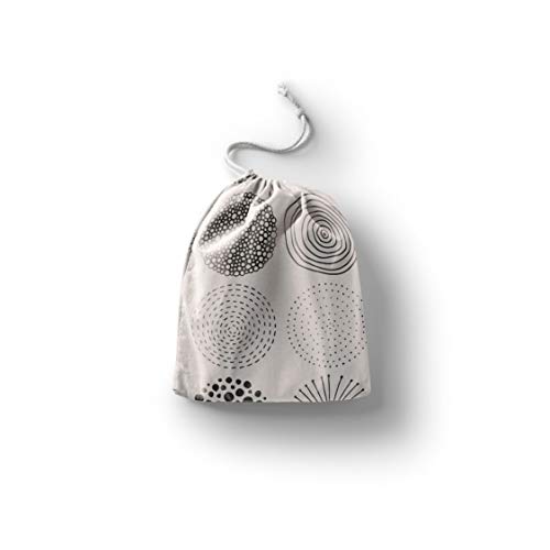 Bonamaison Torba na produkty bawełniane z nadrukiem ze sznurkiem, torba na zakupy wielokrotnego użytku, biodegradowalne torby ekologiczne, torba podróżna, saszetka, torba na zakupy, przyjazna dla