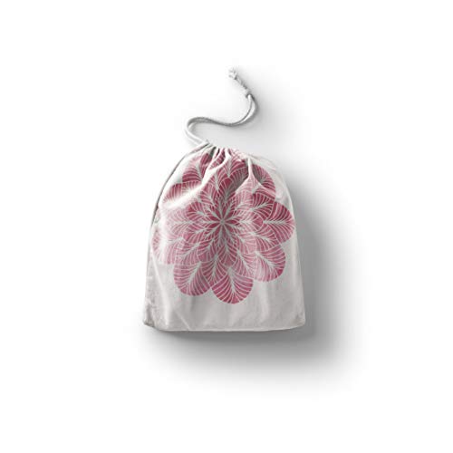 Bonamaison Torba na produkty bawełniane z nadrukiem ze sznurkiem, torba na zakupy wielokrotnego użytku, biodegradowalne torby ekologiczne, torba podróżna, saszetka, torba na zakupy, przyjazna dla
