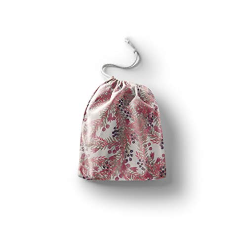 Bonamaison Torba na produkty bawełniane z nadrukiem ze sznurkiem, torba na zakupy wielokrotnego użytku, biodegradowalne torby ekologiczne, torba podróżna, saszetka, torba na zakupy, przyjazna dla