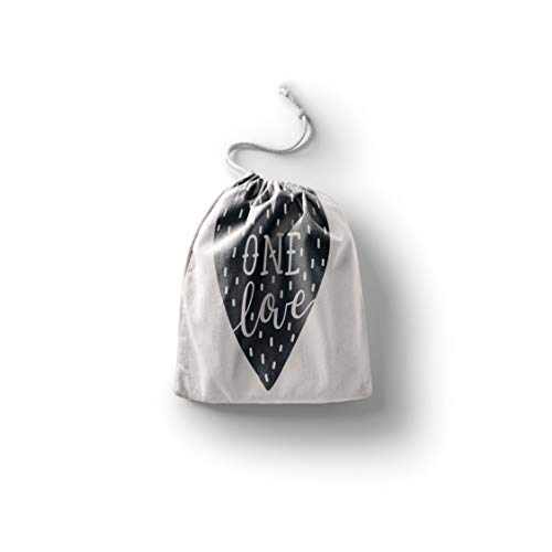 Bonamaison Torba na produkty bawełniane z nadrukiem ze sznurkiem, torba na zakupy wielokrotnego użytku, biodegradowalne torby ekologiczne, torba podróżna, saszetka, torba na zakupy, przyjazna dla