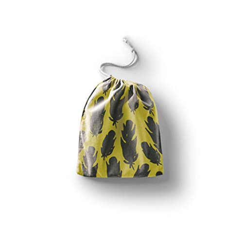 Bonamaison Torba na produkty bawełniane z nadrukiem ze sznurkiem, torba na zakupy wielokrotnego użytku, biodegradowalne torby ekologiczne, torba podróżna, saszetka, torba na zakupy, przyjazna dla