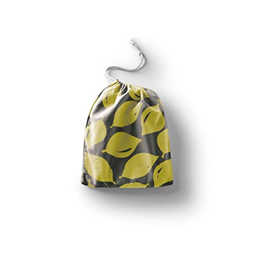 Bonamaison Torba na produkty bawełniane z nadrukiem ze sznurkiem, torba na zakupy wielokrotnego użytku, biodegradowalne torby ekologiczne, torba podróżna, saszetka, torba na zakupy, przyjazna dla