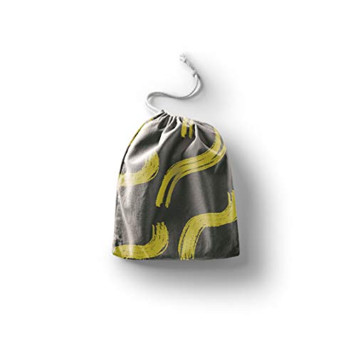 Bonamaison Torba na produkty bawełniane z nadrukiem ze sznurkiem, torba na zakupy wielokrotnego użytku, biodegradowalne torby ekologiczne, torba podróżna, saszetka, torba na zakupy, przyjazna dla