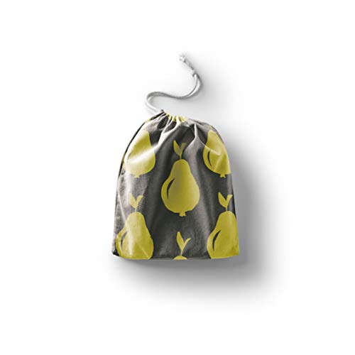 Bonamaison Torba na produkty bawełniane z nadrukiem ze sznurkiem, torba na zakupy wielokrotnego użytku, biodegradowalne torby ekologiczne, torba podróżna, saszetka, torba na zakupy, przyjazna dla