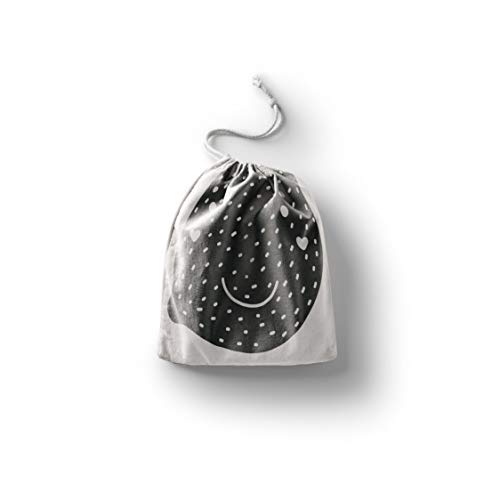 Bonamaison Torba na produkty bawełniane z nadrukiem ze sznurkiem, torba na zakupy wielokrotnego użytku, biodegradowalne torby ekologiczne, torba podróżna, saszetka, torba na zakupy, przyjazna dla