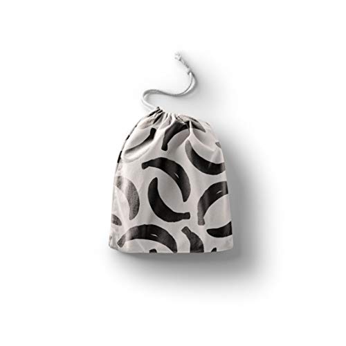 Bonamaison Torba na produkty bawełniane z nadrukiem ze sznurkiem, torba na zakupy wielokrotnego użytku, biodegradowalne torby ekologiczne, torba podróżna, saszetka, torba na zakupy, przyjazna dla