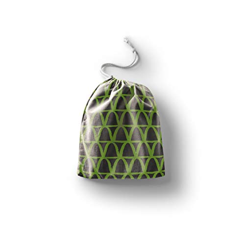 Bonamaison Torba na produkty bawełniane z nadrukiem ze sznurkiem, torba na zakupy wielokrotnego użytku, biodegradowalne torby ekologiczne, torba podróżna, saszetka, torba na zakupy, przyjazna dla