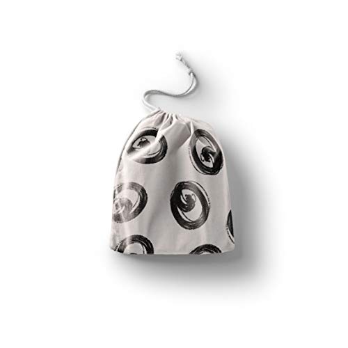 Bonamaison Torba na produkty bawełniane z nadrukiem ze sznurkiem, torba na zakupy wielokrotnego użytku, biodegradowalne torby ekologiczne, torba podróżna, saszetka, torba na zakupy, przyjazna dla