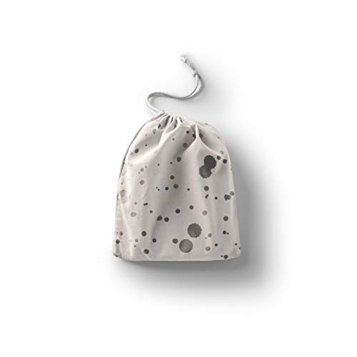 Bonamaison Torba na produkty bawełniane z nadrukiem ze sznurkiem, torba na zakupy wielokrotnego użytku, biodegradowalne torby ekologiczne, torba podróżna, saszetka, torba na zakupy, przyjazna dla