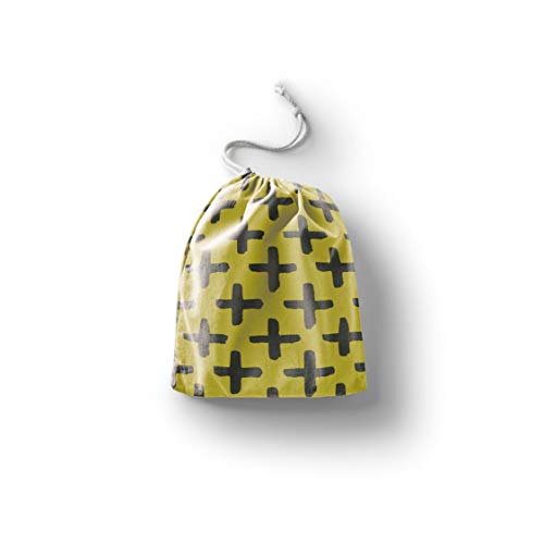Bonamaison Torba na produkty bawełniane z nadrukiem ze sznurkiem, torba na zakupy wielokrotnego użytku, biodegradowalne torby ekologiczne, torba podróżna, saszetka, torba na zakupy, przyjazna dla