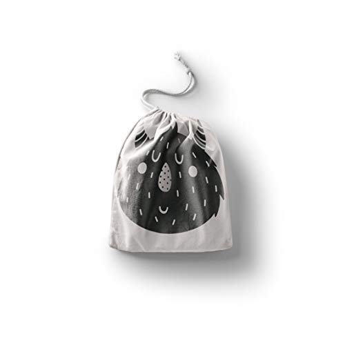 Bonamaison Torba na produkty bawełniane z nadrukiem ze sznurkiem, torba na zakupy wielokrotnego użytku, biodegradowalne torby ekologiczne, torba podróżna, saszetka, torba na zakupy, przyjazna dla