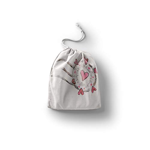 Bonamaison Torba na produkty bawełniane z nadrukiem ze sznurkiem, torba na zakupy wielokrotnego użytku, biodegradowalne torby ekologiczne, torba podróżna, saszetka, torba na zakupy, przyjazna dla