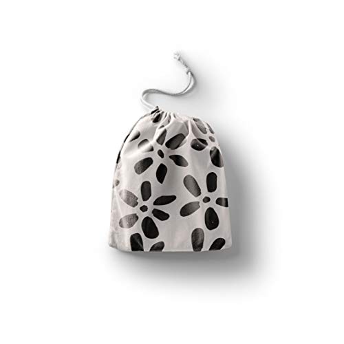 Bonamaison Torba na produkty bawełniane z nadrukiem ze sznurkiem, torba na zakupy wielokrotnego użytku, biodegradowalne torby ekologiczne, torba podróżna, saszetka, torba na zakupy, przyjazna dla