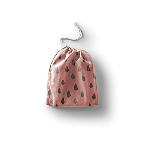 Bonamaison Torba na produkty bawełniane z nadrukiem ze sznurkiem, torba na zakupy wielokrotnego użytku, biodegradowalne torby ekologiczne, torba podróżna, saszetka, torba na zakupy, przyjazna dla