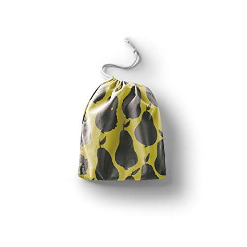 Bonamaison Torba na produkty bawełniane z nadrukiem ze sznurkiem, torba na zakupy wielokrotnego użytku, biodegradowalne torby ekologiczne, torba podróżna, saszetka, torba na zakupy, przyjazna dla