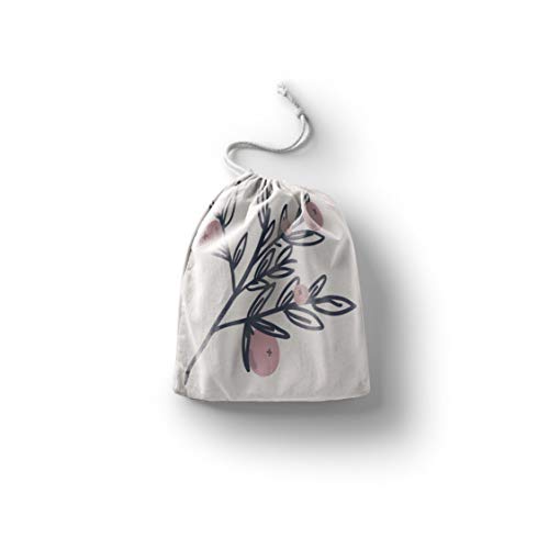 Bonamaison Torba na produkty bawełniane z nadrukiem ze sznurkiem, torba na zakupy wielokrotnego użytku, biodegradowalne torby ekologiczne, torba podróżna, saszetka, torba na zakupy, przyjazna dla