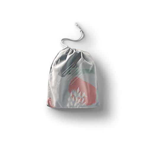 Bonamaison Torba na produkty bawełniane z nadrukiem ze sznurkiem, torba na zakupy wielokrotnego użytku, biodegradowalne torby ekologiczne, torba podróżna, saszetka, torba na zakupy, przyjazna dla