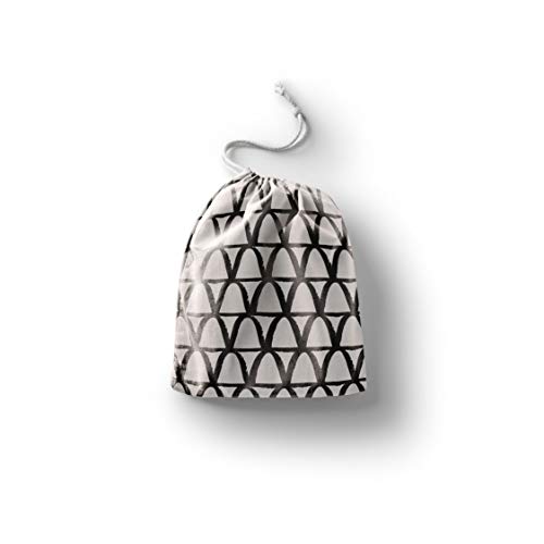 Bonamaison Torba na produkty bawełniane z nadrukiem ze sznurkiem, torba na zakupy wielokrotnego użytku, biodegradowalne torby ekologiczne, torba podróżna, saszetka, torba na zakupy, przyjazna dla