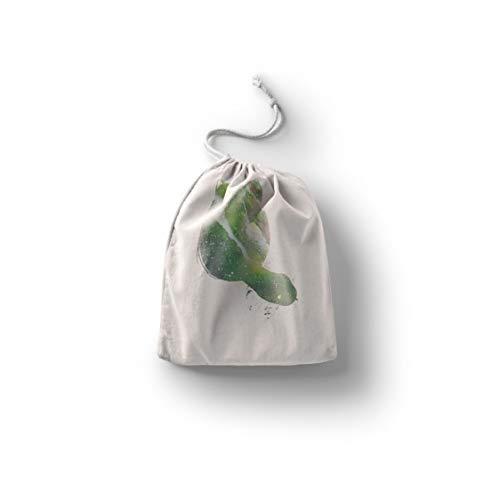 Bonamaison Torba na produkty bawełniane z nadrukiem ze sznurkiem, torba na zakupy wielokrotnego użytku, biodegradowalne torby ekologiczne, torba podróżna, saszetka, torba na zakupy, przyjazna dla
