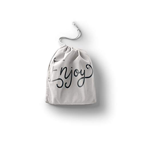 Bonamaison Torba na produkty bawełniane z nadrukiem ze sznurkiem, torba na zakupy wielokrotnego użytku, biodegradowalne torby ekologiczne, torba podróżna, saszetka, torba na zakupy, przyjazna dla