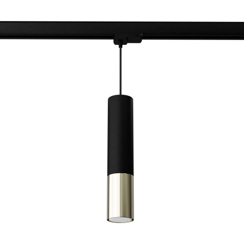Loopez lampa wisząca 1xGU10 z żarówką 7W/3000K do szyny 3F czarna/złota MYL.00014