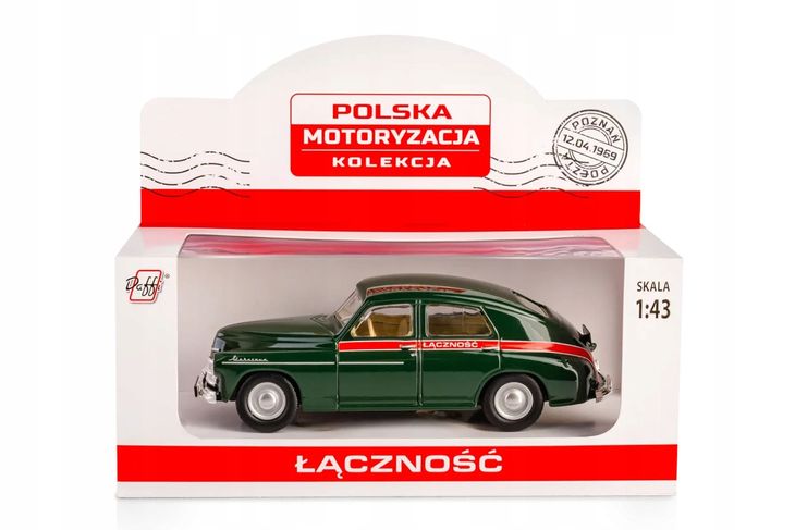 ﻿Warszawa M-20 ŁĄCZNOŚĆ model metalowy z czasów PRL