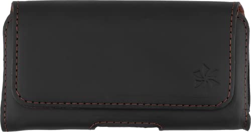 honju Horizon Etui na pasek z prawdziwej skóry do Apple iPhone 13 Pro Max/iPhone 12 Pro Max/iPhone 11 Pro Max/iPhone Xs Max [Etui na telefon komórkowy z prawdziwej skóry bydlęcej z szlufką na