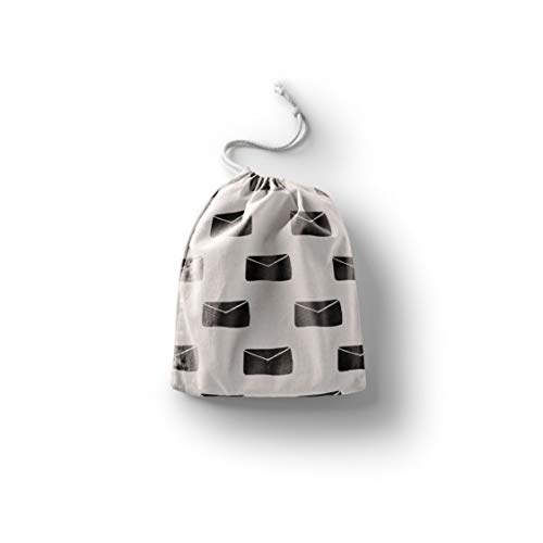 Bonamaison Torba na produkty bawełniane z nadrukiem ze sznurkiem, torba na zakupy wielokrotnego użytku, biodegradowalne torby ekologiczne, torba podróżna, saszetka, torba na zakupy, przyjazna dla