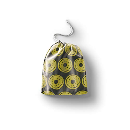 Bonamaison Torba na produkty bawełniane z nadrukiem ze sznurkiem, torba na zakupy wielokrotnego użytku, biodegradowalne torby ekologiczne, torba podróżna, saszetka, torba na zakupy, przyjazna dla